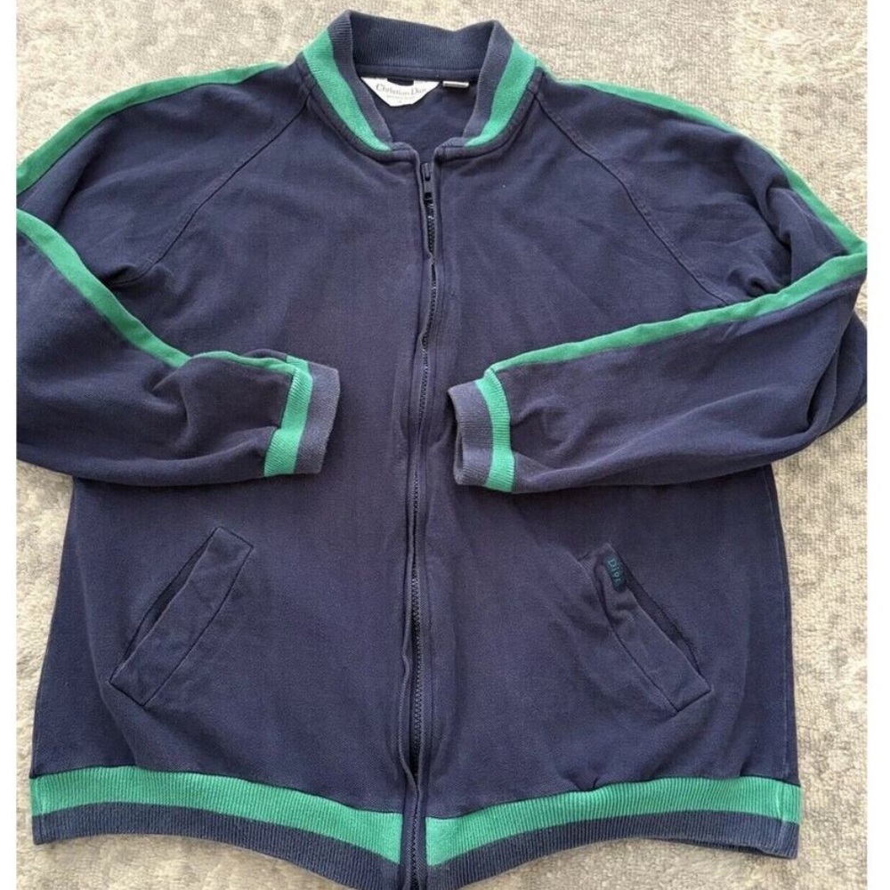 Christian Dior Monsieur Vintage 80s 90s Full Zip Jacket Mens Size Large L Preppy